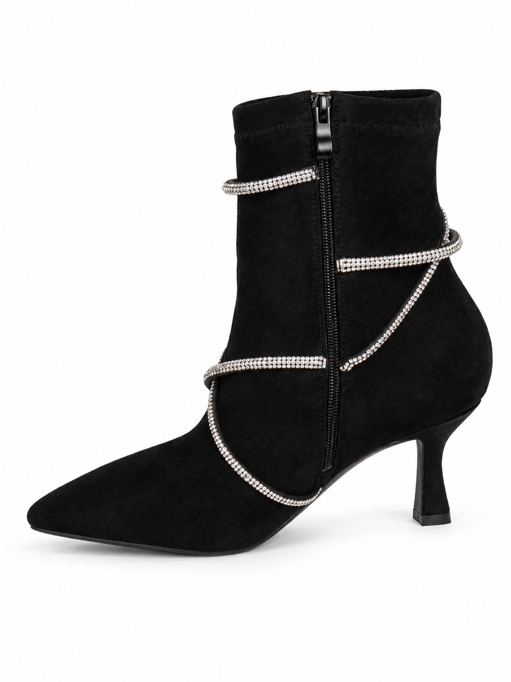 Bottines à lanières strass Éléna — Noir, vue complémentaire