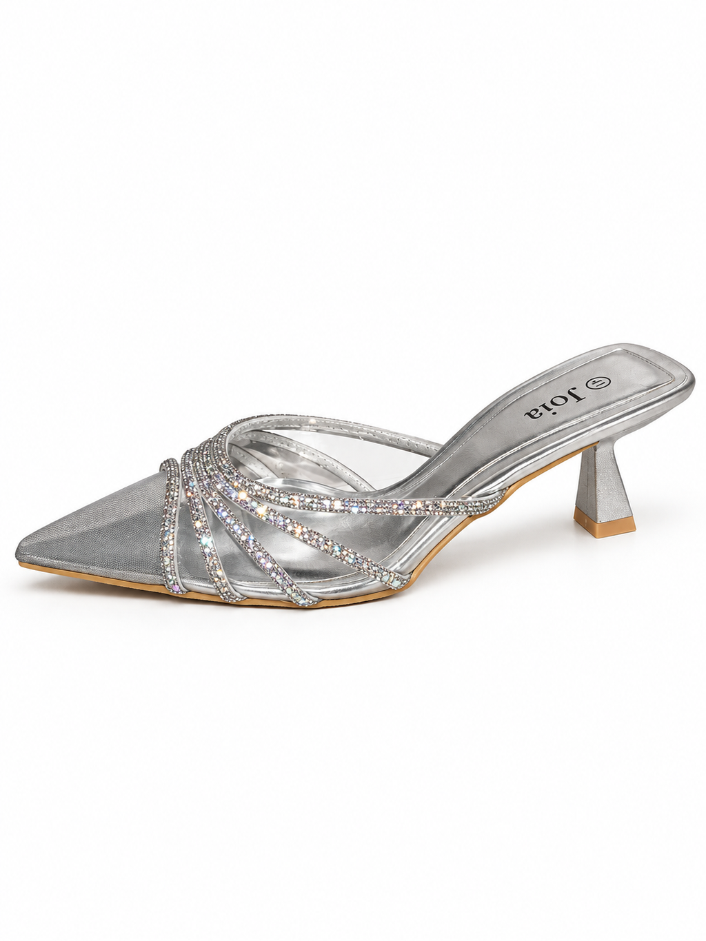 Mules à brides strass Mélina — Argenté, vue complémentaire