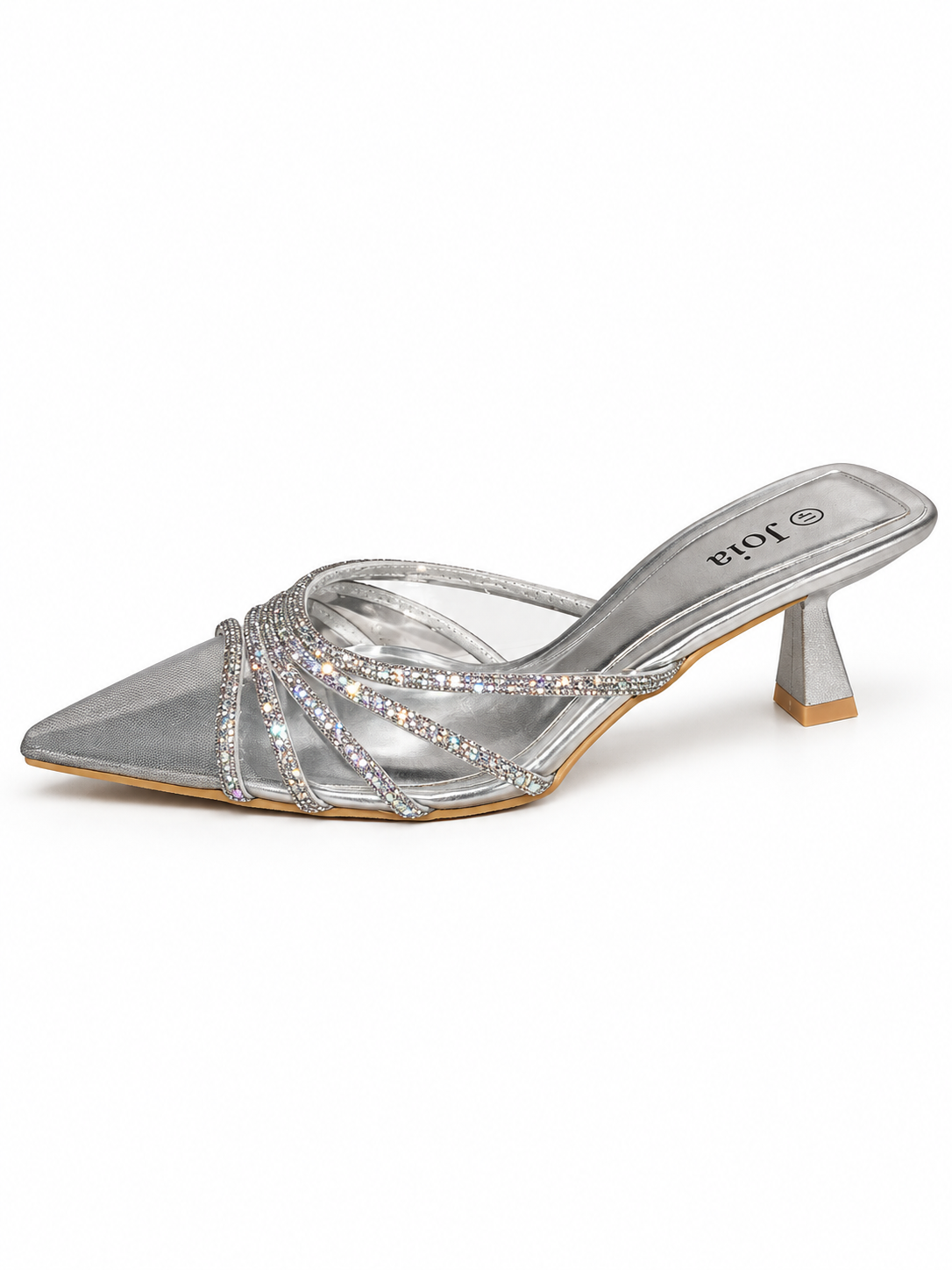 Mules à brides strass Mélina — Argenté, vue complémentaire
