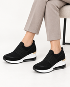 Baskets Noir, vue portee