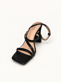 Sandales à talon bloc Noir, vue produit