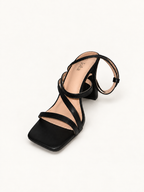 Sandales à talon bloc Noir, vue produit