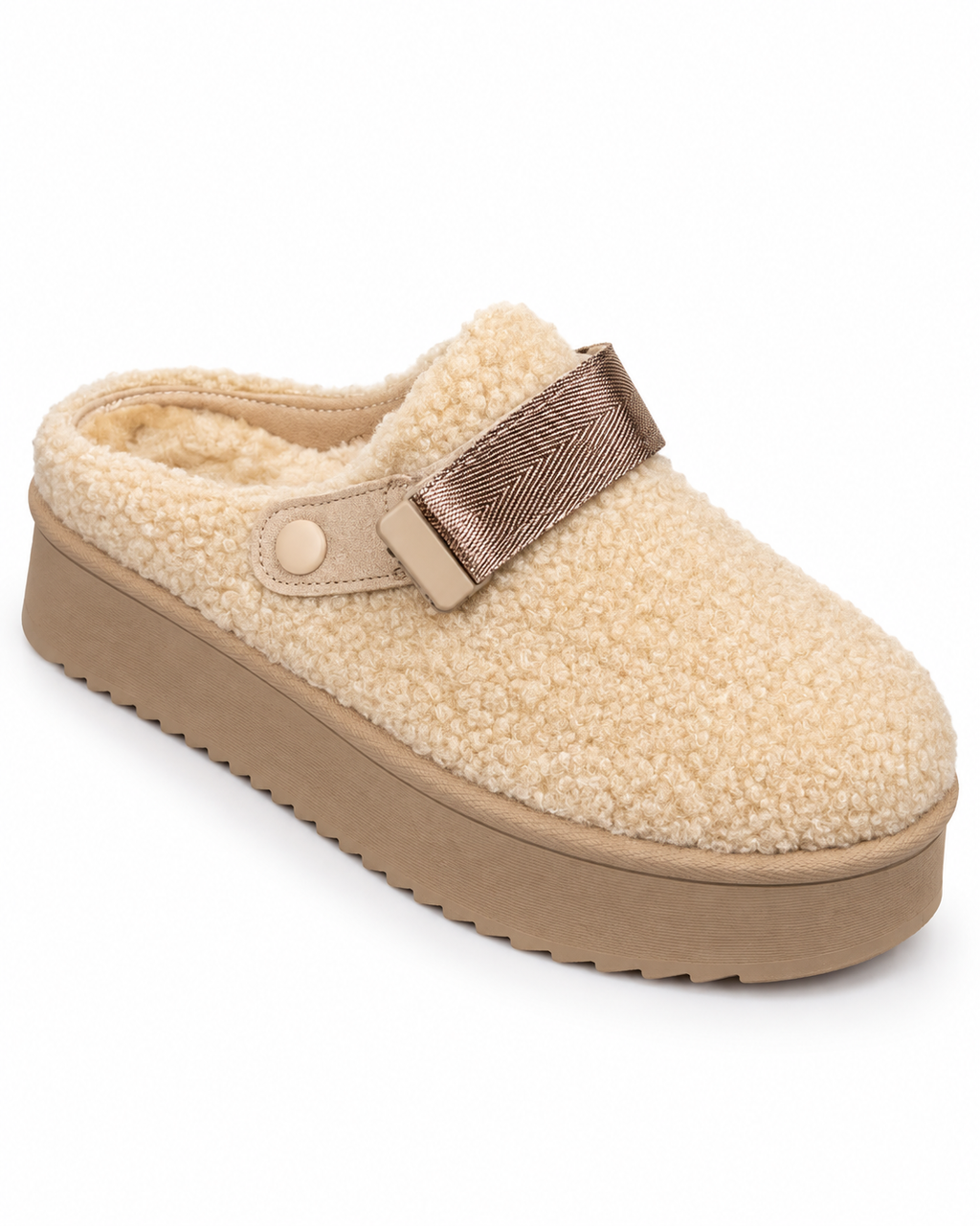 Sabots fourrés Beige, vue produit