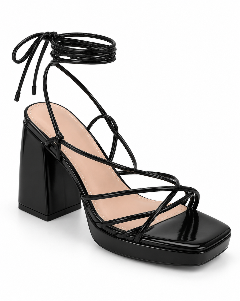 Sandales à talon Noir, vue produit