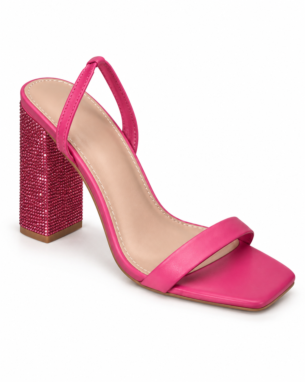 Sandales à talon Fuchsia, vue produit
