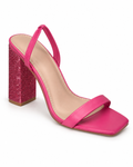 Sandales à talon Fuchsia, vue produit