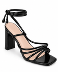 Sandales à brides fines vernies Noir, vue produit