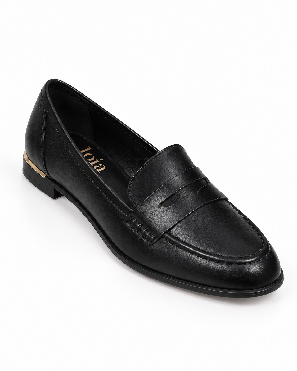 Mocassins à petit talon Noir, vue produit